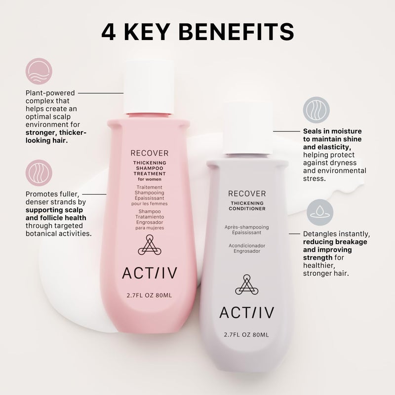 اكتيف مجموعة ACTIIV Recover Travel Duo للنساء | تدعم مظهر شعر أكثر كثافة وصحة، نباتية، آمنة على الشعر المصبوغ، مناسبة لجميع أنواع الشعر - Image 3